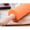 Winder Home Silikoninis tešlos kočėlas 38,5 cm – nelimpantis virtuvės įrankis, oranžinis