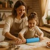Winder Home Silikoninis tešlos kočėlas 38,5 cm – nelimpantis virtuvės įrankis, mėlynas