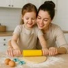 Winder Home Silikoninis tešlos kočėlas 43 cm – didelis, nelimpantis virtuvės įrankis, geltonas