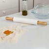 Winder Home Silikoninis tešlos kočėlas 43 cm – didelis, nelimpantis virtuvės įrankis, baltas