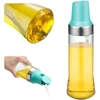 Winder Home Stiklinis aliejaus butelis su mėtų spalvos dangteliu, 500 ml – 2 vnt. rinkinys, skystiems prieskoniams