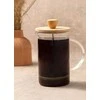 Winder Home Stūmoklinis kavos ir arbatos kavinukas su bambukiniu dangteliu – French Press indas, 600 ml talpa
