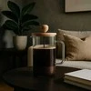 Winder Home Stūmoklinis kavos ir arbatos kavinukas su bambukiniu dangteliu – French Press indas, 600 ml talpa