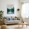 Winder Home Tapyba pagal skaičius – paveikslas, dažai, teptukai, rinkinys „Miškas prie ežero“, 40×50 cm
