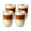Winder Home Termo stiklinė 350 ml latte kavai su dvigubomis sienelėmis – 4 vnt.