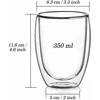 Winder Home Termo stiklinė 350 ml latte kavai su dvigubomis sienelėmis – 4 vnt.