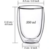 Winder Home Termo stiklinės 350 ml latte kavai su dvigubomis sienelėmis – 2 vnt. rinkinys