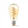 Kaitrinė (Filament) LED lemputė E27 4W 300Lm 2200K kampas<360* Dimeriuojama, VIDEX VLE-ST64FASD-04272 | ST64 – Pilno stiklo korpusas ir 360° šviesos sklaida