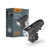 Dviračio LED žibintas Luminus SST40 20W, 2000Lm 5000K, Li-ion 21700 4000mAh (keičiamas į 18650), VIDEX VLF-BA286 – Aliuminio korpusas ir pridedamas vairo laikiklis