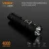 Įkraunamas kišeninis LED žibintuvėlis CREE XHP50.2 20W, 4000Lm 6500K, Li-ion 21700 4000mAh, VIDEX VLF-A406 – Kompaktiškas dydis ir kompromisų neturinti galia