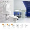 Judesio ir šviesos sensorius PIR 2-12m 10sec-7min 10-2000lx 180° IP44, VIDEX VL-SPW02W | baltas – Judesio aptikimas iki 2-12m atstumu ir platus 180° veikimo kampas