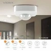 Judesio ir šviesos sensorius PIR 2-8m 10sec-7min 10-2000lx 360° IP54, VIDEX VL-SPC24W | baltas – Judesio aptikimas iki 2-8m atstumu ir platus 360° veikimo kampas