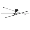 LED lubinė lempa 40W 4100Lm 3000/4000/6000K IP20 VIDEX VL-CLD013-42CB | juoda – Trijų lygių dizainas su 270° pasukamais elementais lanksčiai interjero geometrijai