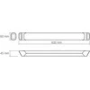 Lubinis šviestuvas Linijinis LED šviestuvas LED 36W 600mm 4000Lm 5000K IP20, VIDEX VLE-BN-36065B | vidaus, juodas – Zero-Flicker IC tvarkyklė akių komfortui