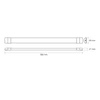 Linijinis LED šviestuvas 10-14-18W 580mm 2160Lm 4000/5000/6500K IP20 VIDEX VL-BN02-1806CW | baltas – keičiama galia ir reguliuojamas CCT atspalvis