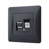 Potinkinis duomenų lizdas 1xCat6 (RJ45 kištukas), Videx Binera, juodas grafitas, IP20 VF-BNSK1PC6-BG – RJ45 Cat6 tinklo lizdas stabilaus vietinio kabelinio interneto sukūrimui
