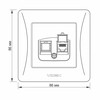 Potinkinis duomenų lizdas 1xCat6 (RJ45 kištukas), Videx Binera, juodas grafitas, IP20 VF-BNSK1PC6-BG – RJ45 Cat6 tinklo lizdas stabilaus vietinio kabelinio interneto sukūrimui