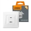 Lizdas greito įkrovimo 20 W (USB-A + USB-C), Videx Binera, balta, IP20 VF-BNCHRUC20-W