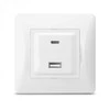 Lizdas greito įkrovimo 20 W (USB-A + USB-C), Videx Binera, balta, IP20 VF-BNCHRUC20-W
