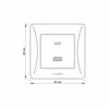 Lizdas greito įkrovimo 20 W (USB-A + USB-C), Videx Binera, balta, IP20 VF-BNCHRUC20-BG