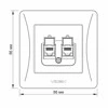 Potinkinis duomenų lizdas Cat6+Cat6 (RJ45 kištukas), Videx Binera, balta, IP20 VF-BNSK2PC6-W – dvigubas RJ45 duomenų prievadas greito kabelinio interneto tiekimui