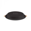 Įmontuojamas LED skydelis 12W 1350Lm 4000K IP20, VIDEX VLE-DLBR-124B | Apvalus, juodas – Žemo profilio dizainas montavimui sekliose lubose