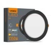 Įmontuojamas LED skydelis 12W 1350Lm 4000K IP20, VIDEX VLE-DLBR-124B | Apvalus, juodas – Žemo profilio dizainas montavimui sekliose lubose