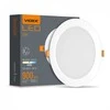Įmontuojamas LED skydelis 12W 1350Lm 4000K IP20, VIDEX VLE-DLBR-124 | Apvalus, baltas – Žemo profilio dizainas montavimui sekliose lubose
