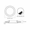 Įmontuojamas LED skydelis 18W 2100Lm 4000K IP20, VIDEX VLE-DLBR-184 | Apvalus, baltas – Žemo profilio dizainas montavimui sekliose lubose