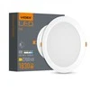 Įmontuojamas LED skydelis 24W 2700Lm 4000K IP20, VIDEX VLE-DLBR-244 | Apvalus, baltas – Žemo profilio dizainas montavimui sekliose lubose