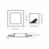 Įmontuojamas LED skydelis 6W 620Lm 4000K IP20, VIDEX VLE-DLBS-064 | Kvadratinis, baltas – Žemo profilio dizainas montavimui sekliose lubose