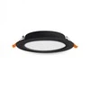 Įmontuojamas LED skydelis 6W 620Lm 4000K IP20, VIDEX VLE-DLBR-064B | Apvalus, juodas – Žemo profilio dizainas montavimui sekliose lubose