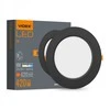 Įmontuojamas LED skydelis 6W 620Lm 4000K IP20, VIDEX VLE-DLBR-064B | Apvalus, juodas – Žemo profilio dizainas montavimui sekliose lubose