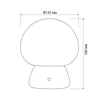 Naktinė lempa vaikams, silikoninė, įkraunama, pritemdoma 4W 210Lm 3000-6500K+RGB LiFePO4 2400mAh VIDEX VL-TF26BG | balta – Intuityvus spalvų keitimas prisilietimu saugiam naudojimui