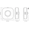 Namų LED naktinė lempa su nuimamu judesio jutikliu 35Lm x 2, 3000/4000/6500K, Li-pol 750mAh Type-C, VIDEX VL-NL075-21 – dviejų modulių šviesa spintai ir koridoriui