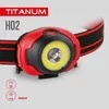 Galvos žibintas LED 100Lm 6500K, 3xAAA, TITANUM TLF-H02 – Lengvas smūgiams atsparus korpusas ir reguliuojamas elastingas galvos dirželis