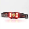 Įkraunamas galvos žibintas LED CREE XPG3 5W + 3W COB + Raudonas, 410Lm 5000K, Li-pol 1800mAh, VIDEX VLF-H147 – Įmontuotas raudonos šviesos režimas naktinio matymo apsaugai