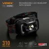 Įkraunamas galvos žibintas su judesio jutikliu LED CREE XTE 5W + COB, 310Lm 5000K, Li-ion 1800mAh, VIDEX VLF-H025C – Judesio jutiklio valdymas ir padidintas akumuliatorius ilgoms pamainoms