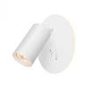 Sieninis spotas GU10 + 5W 380Lm 2700K su fono šviesa, VIDEX VL-SPF24E-W | baltas – Integruotas šiltas foninis apšvietimas atmosferai ir nukreipiamas GU10 spindulys skaitymui
