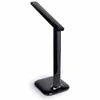 Dimeriuojama LED stalinė lempa su ekranu 7W 490Lm 3000/4000/5500K, VIDEX VLE-TF05B | RIO, juodas – Integruotas informacinis ekranas su laikrodžiu ir termometru