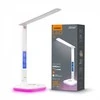 Dimeriuojama LED stalinė lempa su ekranu 5W 490Lm 3000/4000/5500K, VIDEX VLE-TF05W-RGB | baltas – Integruotas informacinis ekranas su laikrodžiu ir termometru
