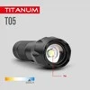 Įkraunamas kišeninis LED žibintuvėlis 300Lm 6500K, Li-ion 18650 1200mAh (arba 3xAAA), TITANUM TLF-T05 – Hibridinis maitinimas ličio akumuliatoriumi arba AAA baterijomis