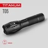 Įkraunamas kišeninis LED žibintuvėlis 300Lm 6500K, Li-ion 18650 1200mAh (arba 3xAAA), TITANUM TLF-T05 – Hibridinis maitinimas ličio akumuliatoriumi arba AAA baterijomis