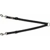 TRIXIE Premium dvigubas pavadys, M-L: 40-70 cm/20 mm, juodas