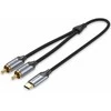 Vention USB-C to 2RCA male audio cable, 1m