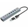 „Conceptronic“ „Conceptronic HUBBIES20G“ koncentrinis šakotuvas, USB 3.2 Gen 1 (3.1 Gen 1) Type-C, 5000 Mbit/s, pilkas