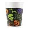 8 vnt. popierinių puodelių su užrašu „Halloween Happy“ po 200 ml FSC