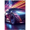 A/4 aplankas „Vehicle Street Racing Car“ su gumele