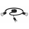 Philips Lubinis/tinko šviestuvas GU10 3x, juodas, be lemputės, ClickFix