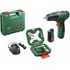 „Bosch DIY“ – akumuliatorinis gręžtuvas-suktuvas „EasyDrill 1200“ + 34 dalių antgalių ir grąžtų rinkinys (2 x ličio jonų akumuliatoriai 1,5 Ah, lagaminas)